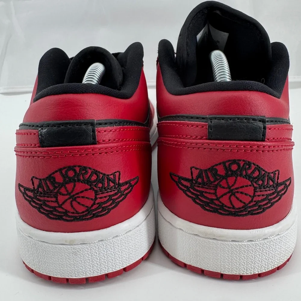 Jordan Air Jordan 1 Low Mens 9.5 Red‎ Black 553558-606 Gym Red Toe Sneaker